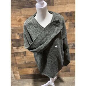 Vintage 1980s WhalerKnits- Dark Grey- V-Neck Sweater- Size L